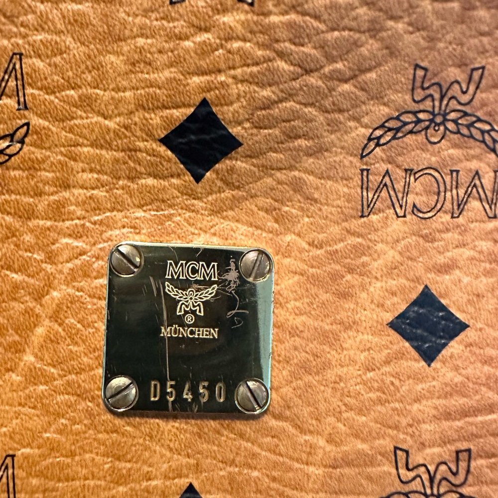 MCM Vicetos Cognac Chain Shoulder Tote Bag - Picture 2 of 16